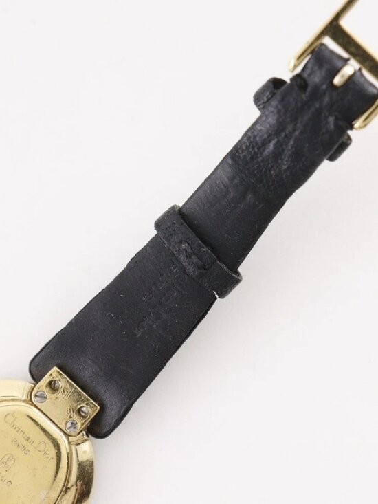 Dior Bakira Watches 46.153-4 blackDial Plated Gold/leather Quartz Analog d... main image 9